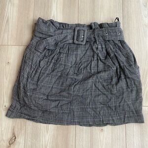 Flannel Mini Skirt